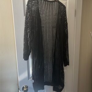 Forever 21 Black Open-Knit Cardigan